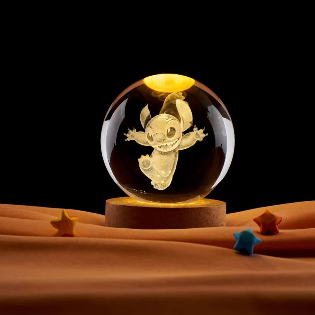 Stitch Crystal Lamp