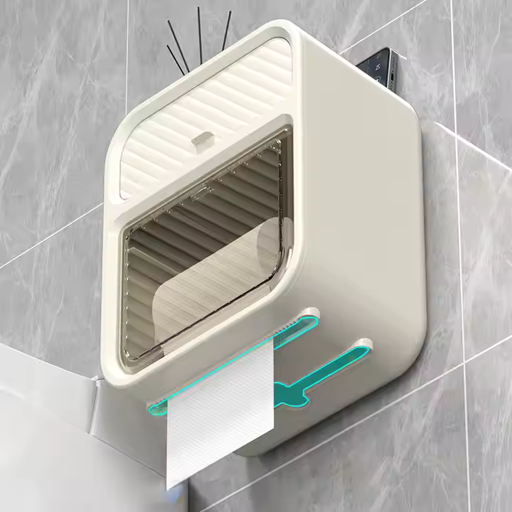 2 in 1 Tissue Box with Storage Drawer(Wall Mounted)