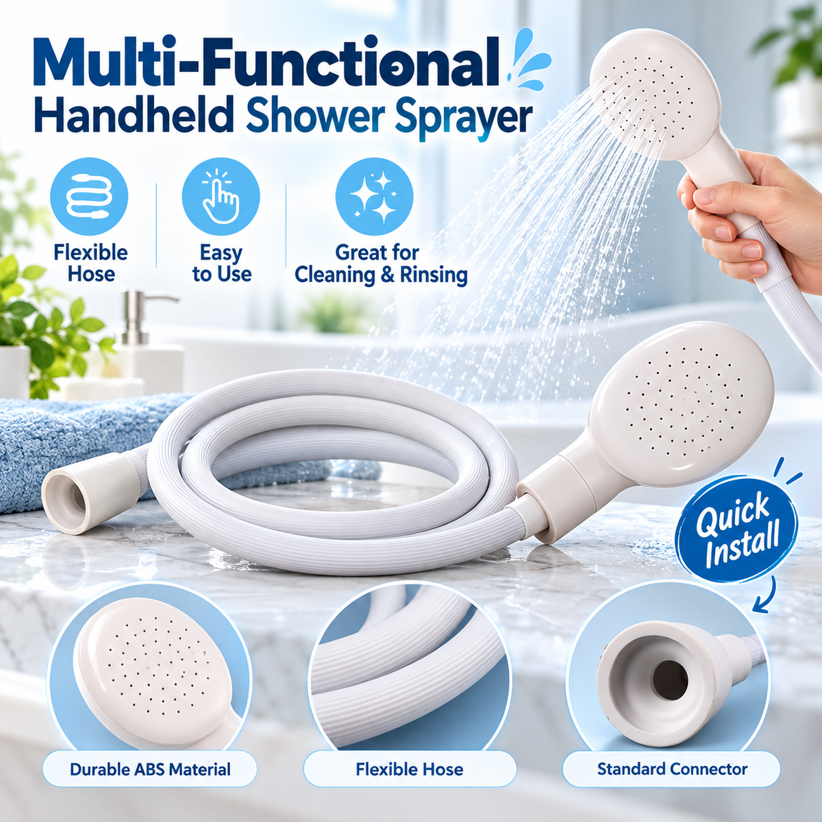 Multi-Functional Handheld Shower Sprayer