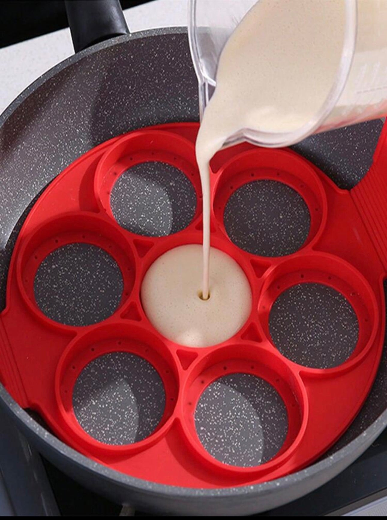 Silicone Pancake & Egg Ring Mold – 7-Slot Non-Stick Cooking Ring