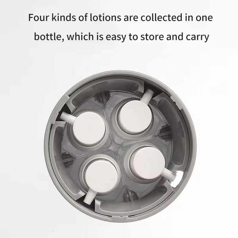Portable & Refillable 4-in-1 Lotion Sub-Bottle Dispenser