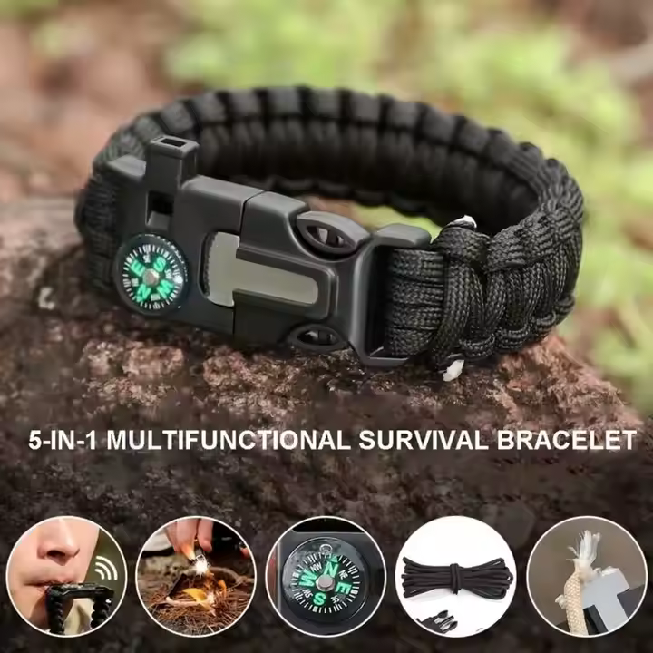 5-in-1 Tactical Survival Bracelet