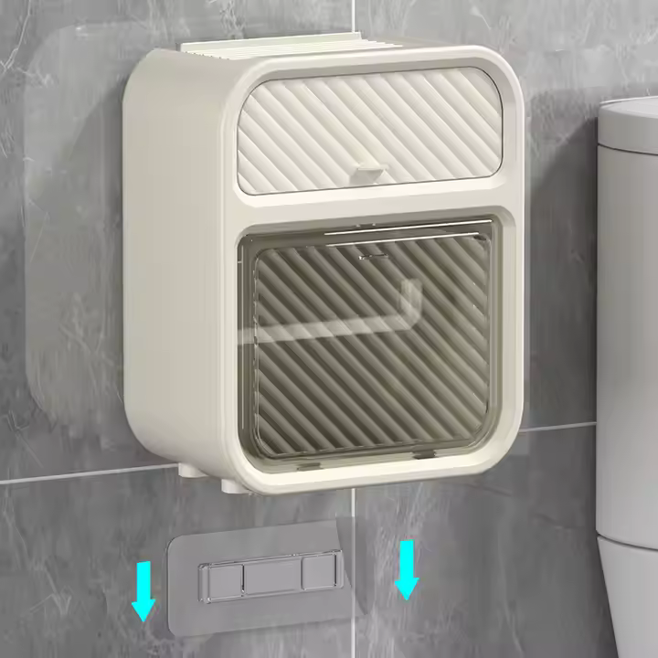 2 in 1 Tissue Box with Storage Drawer(Wall Mounted)