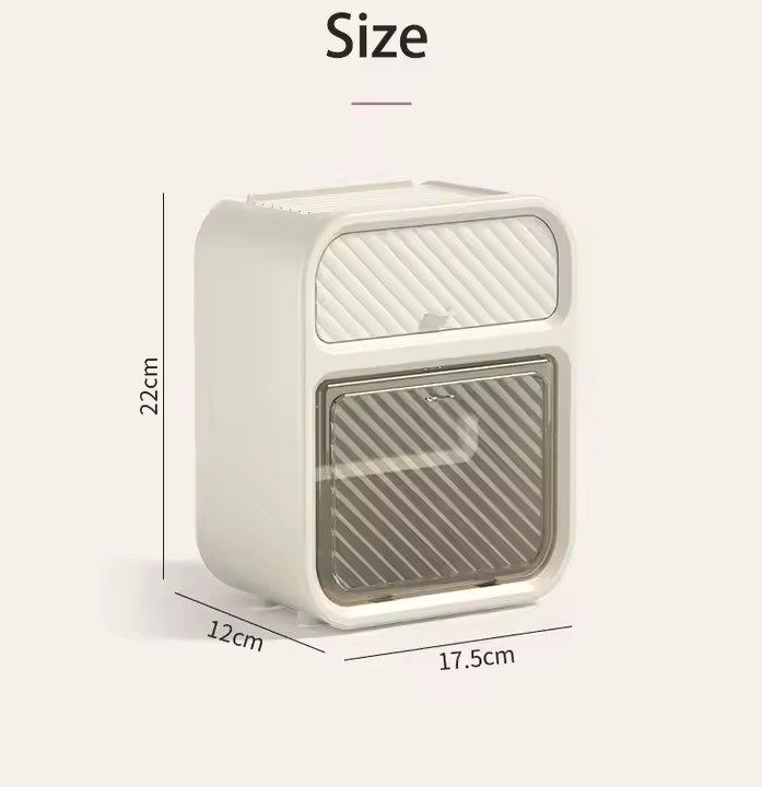 2 in 1 Tissue Box with Storage Drawer(Wall Mounted)