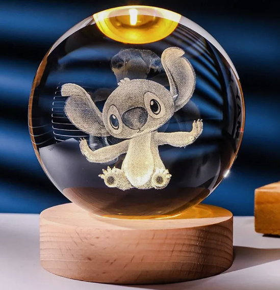 Stitch Crystal Lamp